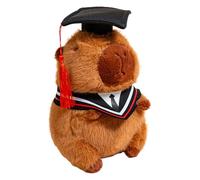 ALINUOYQ Capybara Plush Graduation Gifts for Her Him 2025, 25cm Cartoon Capybara Plushies with Graduation Cap Stuffed Animal Plush Doll Toys Cute Kawaii Plush for Boys Girls