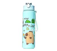 ALINUOYQ Capybara Water Bottle 700ML Cute Water Cup with Straw, Capybara Gifts Drinking Bottle Heat-Resistants Foods Grade for Boys&Girls, Kawaii Water Bottle for Outdoor Activities