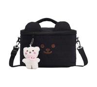 ALINUOYQ Cute handbags Large Shoulder Bags with Adjustable Strap, Baby Doll Changing Bag with Bear Keychain, Baby Annabell Changing Bag for Women Ladies Work Shopping Travel Daily Use