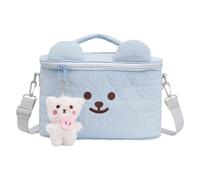 ALINUOYQ Cute handbags Large Shoulder Bags with Adjustable Strap, Baby Doll Changing Bag with Bear Keychain, Baby Annabell Changing Bag for Women Ladies Work Shopping Travel Daily Use