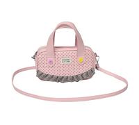 ALINUOYQ Polka Dot Purse, Single-shoulder Bag with Adjustable Shoulder Straps, Y2k Shoulder handbags for Teens Girls, Crossbody Bag with Lace for Travel Dating Shopping Commuting