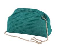 ALINUOYQ Women Crochet Adjustable Fashion Cloud Evening Pouch Hollow Beach Handbag(Green)