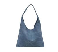 ALINUOYQ Women Denim Jean Handbags Casual Hobo Bags for Leisure Or Working (Dark Blue)