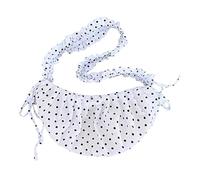 ALINUOYQ Women Retro Crossbody Crescent Bag Polka Dot Pleated Dumpling Bag Vintage Small Shoulder Bag
