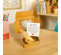 ALINUOYQ Worry Bear, Little Bear in A Box with a Hat, Handmade Mini Plush Pocket Graduation Bears with Inspirational Card, Little Doll in A Box Emotional Support Inspirational Gifts