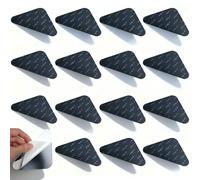 Alinw 16 Pcs Rug Grippers for Laminate Floor, Non Slip Rug Underlay Gripper Triangle Stickers for Wooden Floors, Laminate, Tile Floors