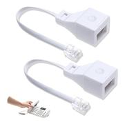 Alinw 2 Pack RJ11 4 Wire to Bt Adapter Telephone Female Socket, Bt Digital Voice Adapter RJ11 Connector Voip Phone Adapters for Phone, Broadband & Network Setup