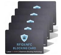 Alinw 5 Pcs RFID Blocking Card, Credit Card Holder RFID Blocking Protection Wallets for Debit, Credit, When Crowds/Social