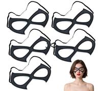 Alinw Catwoman Mask, 5 Pcs Black Cat Woman Eye Bat Batgirl Batwoman Mask Accessories Halloween Women for Girls Ladies Women Halloween & Cosplay