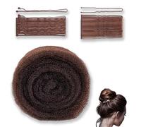 Alinw Hair Padding for Updos Bundle with Mesh, 100 Pcs Bobby Pins Included (2 Styles) for Women Hairstyles - Dark Brown