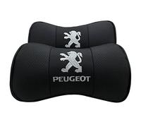 ALINZO 2pcs Car Seat Headrest Neck Pillow, Memory Soft Comfort Neck Pad, Neck Rests Travel Pillows, Decoration Accessories, For Peugeot 2008 3008 308 408 508,bla-ck