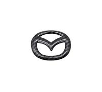 ALINZO Car Steering Wheel Cover Sticker, Emblem Logo Frame Trim Decal, Styling Modification Interior Accessories, For Mazda 3 6 CX-3 CX-5, Carbon Fiber