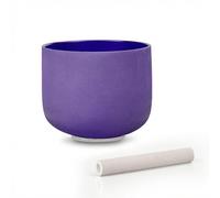 ALIOTH 7" 432Hz Indigo A Note Crystal Singing Bowl Third Eye Chakra Sound Therapy with Suede Mallet
