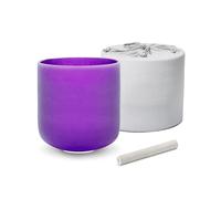 ALIOTH Purple B Note Crystal Singing Bowl Crown Chakra 6 inch with Carry Case Bag and Singing Bowl Mallet
