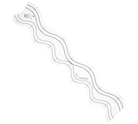 Alipis 1/4 Inch Acrylic Quilting Ruler Waved Edge Quilting Template for Sewing Machine Patchwork DIY Crafting Tools for Quilters