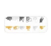 Alipis 1 Box Metal Nail Chain Decoration Kit with Matte Metallic Finish and Smooth Surface Lightweight and Scratch-protecting Nail Art Jewelry for DIY Manicure for Professionals