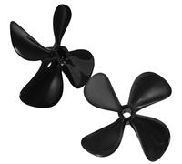 Alipis 1 Pair Black PC Plastic Rc Boat Propellers with 4 Blades, Easy to Install and Reliable Replacement Parts for Small Remote Control Boats and Kayaks