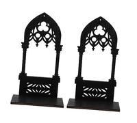 Alipis 1 Pair Gothic Candlestick Votive Candle Holder Candle Holder Centerpiece Gothic Candlesticks Arch Wedding Decor Candle Decor Wood
