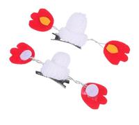 Alipis 1 Pair Halloween Hair Clips for Women, Mini Knitted Witch Hat and Devil Flame Design, Metal and Cloth Side Hair Barrette, Versatile Styling Tool for Cosplay and Holiday Party