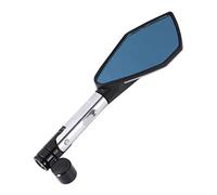 Alipis 1 Pair Motorcycle Rearview Mirror Lightweight Pentagon Handlebar Reversing Mirror for Motorcycles Easy to Install Solid Material Silver Finish