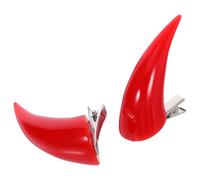 Alipis 1 Pair Red Resin Devil Horns Halloween Hair Clips for Women, Creative Clip-on Design, Easy to Attach and Remove, for Cosplay and Holiday Moments