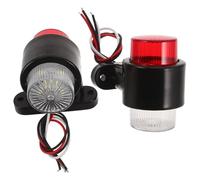 Alipis 1 Pair round Dual-color LED Trailer Side Marker Lights 12-24v Truck Taillight Indicators Warning Lamps for Emergency Roadside and Industrial Use