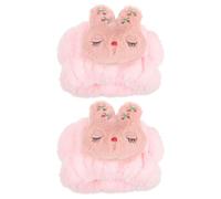 Alipis 1 Pair Spa Wristbands Makeup Wrist Band Coral Fleece Water Absorption Absorb Moisture and Sweat Lovely Color Design Sweet and Girly Women Applying Makeup Doing Chores