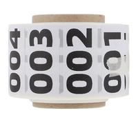 Alipis 1 Roll 1000 Piece Stickers Round Number Stickers Pack and Track Labels Labels Heat Adhesive Black Warehouse Organization for Warehouse Machines Appliances