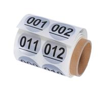 Alipis 1 Roll Pet Round Consecutive Number Inventory Stickers 001 to 200 Self Adhesive Number Labels for Easy Organization of Plastic and Metal Bottles in Busy Environments Like Schools