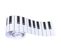 Alipis 1 Roll Piano Keyboard Bulletin Board Border Trim, 7.8ft X 4inch, Black and White Music Theme Decorative Strip for Classroom and Office Display, School Back to School Party Decor