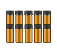 Alipis 10 Pcs 3ml Glass Vial Bottles with Grain Lid and Hole Plug, Portable Leak-proof Small Bottles for Perfumes and Colognes, for Traveling and Essential Oils