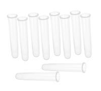Alipis 10 Pcs Acrylic Test Tubes Transparent Plant Propagation Tubes Hydroponic Planters for Home Office Desktop Flower Vases Wall Terrarium Experiment Salt Storage