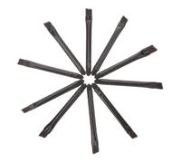 Alipis 10 Pcs Double Ended Cosmetic Eye Shadow Sponge Brushes Nylon and Stainless Steel Makeup Applicators for Women Eyebrow and Eyeshadow Application