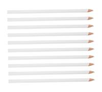 Alipis 10 Pcs White Wax Marking Pencils for Glass Ceramic Fabric Multi-surface Use Wood Construction Versatile Tailor S Marking Crayons for Sewing Craft Art Students