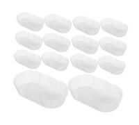 Alipis 1000pcs Non-Stick Oval Bread Pan Liners White Paper Cupcake Wrappers Loaf Baking Cups Disposable Greaseproof Baking Cups for Parties Weddings and Everyday Use
