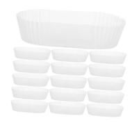 Alipis 1000pcs Oval Cupcake Liners Non-Stick Disposable Bread Pan Liners White Baking Paper Cups for Muffins Loaf Pans Oven-Safe Food Grade Paper for Baking and Catering