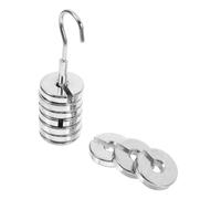 Alipis 100g Lab Slotted Mass Set Chrome-plated Iron Weights 9 Weights 1 Hanger Storage Hooks Multi-purpose Utility Hook