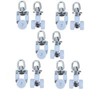 Alipis 100pcs Bay Window Curtain Track Gliders Double Wheel Smooth Runners for Tracks