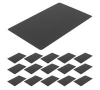 Alipis 100pcs Black Matte Aluminum Alloy Metal Business Cards Blanks for Laser Engraving, Blank Name Cards for Office Use and Printing