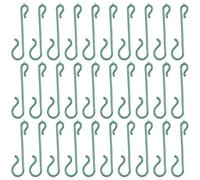 Alipis 100pcs Christmas Tree Hooks - Green Ornament Hooks Christmas Tree Decorations Mini Hangers for Baubles Floral Arrangement