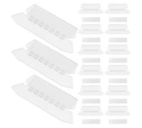 Alipis 100pcs Hanging File Folder Tabs Inserts 30x77mm - Plastic Index Labels for Office Filing Organization and File Drawer Storage