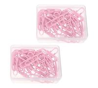 Alipis 100pcs Oval Metal Organizing Clip Stationery Accessories Document Clips with Enhanced Grip Security Compact Desk Organization Pink for School and Speeches