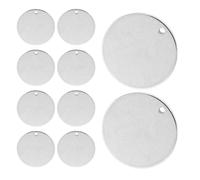 Alipis 100pcs round Stainless Steel Blank Tags for DIY Stamping and Engraving Silver Metal Pendants for Jewelry Making and Pet Name Tags 25mm Sturdy Dog Id Blanks