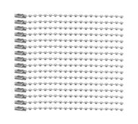 Alipis 100pcs Silver Ball Chain Keychains Versatile DIY Accessory Iron Material User-Friendly Design for Crafting and Making Tags