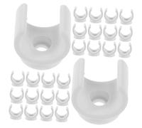 Alipis 100pcs U Shaped PVC Pipe Clamps Thickened Cushioned Brackets for Secure Conduit and Water Pipe Fastening Walls and Ceilings Heavy Duty White Clips for Efficient Space-Saving