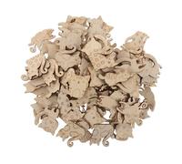 Alipis 100pcs Unfinished Wooden Animal Cutouts Smooth Surface DIY Craft Wood Slices for Painting Decorating Party Supplies