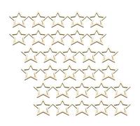 Alipis 100pcs Unfinished Wooden Star Slices for DIY Crafts with Blank Surface and Great Workmanship, Beige Wood Embellishments for Office and Study Room Decoration