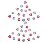 Alipis 100pcs Wooden Button Decor for Crafts, 15mm Round 2-Hole Decorative Wood Buttons with Cute Cartoon Design, Easy to Sew and Comfortable to Touch, for Clothes, Bags, Presents