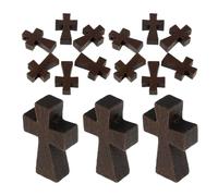 Alipis 100pcs Wooden Cross Pendants Bulk Miniature Jesus Charms for Prayer Necklace Jewelry Making Craft Supplies Faith Crucifix Charms for Women Keychain