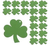 Alipis 100pcs Wooden Four-Leaf Hanging Ornaments, St Patrick’s Day Wood Slice Decorations for Wall Door Window, Rustic Farmhouse Party Decor